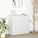 Sideboard White 80x35x76 cm Engineered Wood
