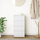 Sideboard White 37.5x35x76 cm Engineered Wood - Side View