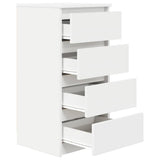 Sideboard White 37.5x35x76 cm Engineered Wood - 45-Degree Angle