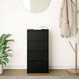 Sideboard Black Oak 37.5x35x76 cm Engineered Wood - Side View