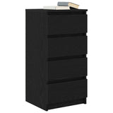 Sideboard Black Oak 37.5x35x76 cm Engineered Wood - Top-Down View