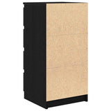 Sideboard Black Oak 37.5x35x76 cm Engineered Wood - Low Angle
