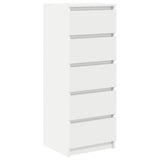 Sideboard with Drawers White 37.5x35x99 cm Engineered Wood - Front View