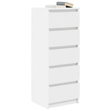 Sideboard with Drawers White 37.5x35x99 cm Engineered Wood - Top-Down View