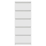 Sideboard with Drawers White 37.5x35x99 cm Engineered Wood