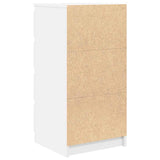 Sideboard with Drawers White 37.5x35x99 cm Engineered Wood - Low Angle