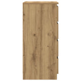 Sideboard with Drawers Artisan Oak 37.5x35x99 cm Engineered Wood - Close-Up Angle