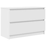 TV Cabinet White 80x35x54 cm Engineered Wood - Front View
