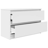 TV Cabinet White 80x35x54 cm Engineered Wood - 45-Degree Angle