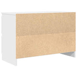 TV Cabinet White 80x35x54 cm Engineered Wood - Low Angle