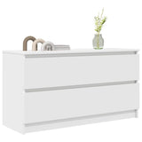 TV Cabinet White 100x35x54 cm Engineered Wood - Top-Down View