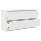 TV Cabinet White 100x35x54 cm Engineered Wood - 45-Degree Angle