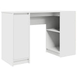Desk White 120x42x76 cm Engineered Wood - Front View