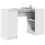 Desk White 120x42x76 cm Engineered Wood