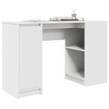 Desk White 120x42x76 cm Engineered Wood - Top-Down View