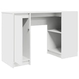 Desk White 120x42x76 cm Engineered Wood - 45-Degree Angle