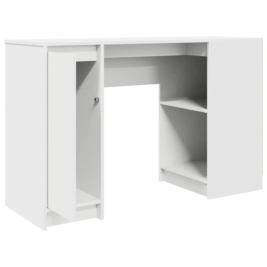 Desk White 120x42x76 cm Engineered Wood