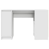 Desk White 120x42x76 cm Engineered Wood - Rear View