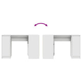 Desk White 120x42x76 cm Engineered Wood - Extra Image