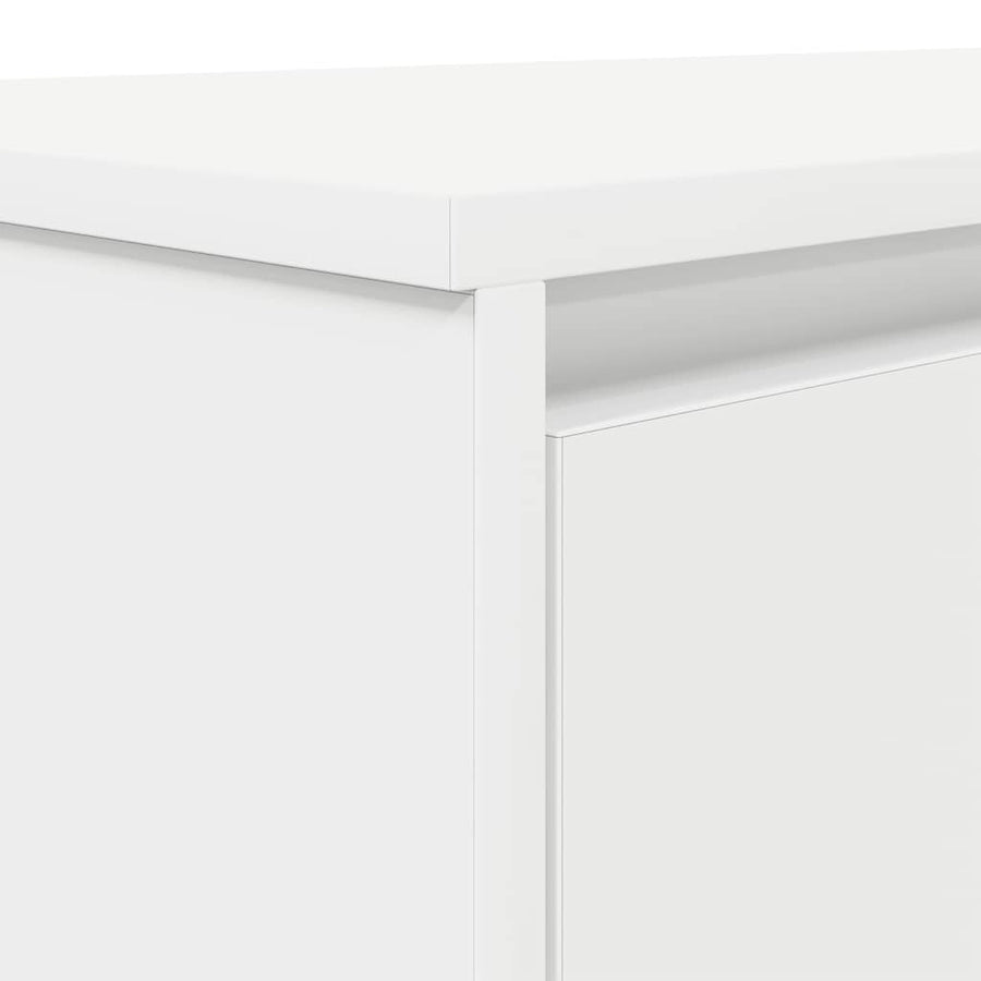 Desk White 120x42x76 cm Engineered Wood
