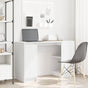 Desk White 120x42x76 cm Engineered Wood
