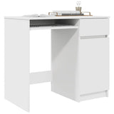Desk White 86x49x76 cm Engineered Wood - Top-Down View