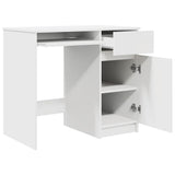Desk White 86x49x76 cm Engineered Wood