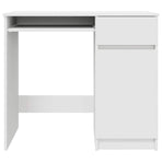 Desk White 86x49x76 cm Engineered Wood