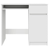 Desk White 86x49x76 cm Engineered Wood - Rear View