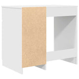 Desk White 86x49x76 cm Engineered Wood - Low Angle