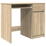 Desk Sonoma Oak 86x49x76 cm Engineered Wood - Front View