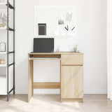 Desk Sonoma Oak 86x49x76 cm Engineered Wood - Side View