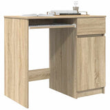 Desk Sonoma Oak 86x49x76 cm Engineered Wood - Top-Down View