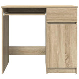 Desk Sonoma Oak 86x49x76 cm Engineered Wood - Rear View