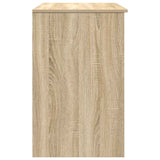 Desk Sonoma Oak 86x49x76 cm Engineered Wood - Close-Up Angle