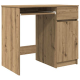 Desk Artisan Oak 86x49x76 cm Engineered Wood - Front View