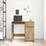 Desk Artisan Oak 86x49x76 cm Engineered Wood - Side View