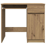 Desk Artisan Oak 86x49x76 cm Engineered Wood - Rear View