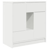 Sideboard with Drawers and Doors White 70.5x34x74.5 cm - Front View