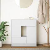 Sideboard with Drawers and Doors White 70.5x34x74.5 cm - Side View