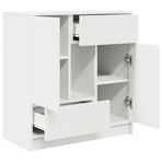 Sideboard with Drawers and Doors White 70.5x34x74.5 cm