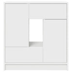 Sideboard with Drawers and Doors White 70.5x34x74.5 cm