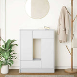 Sideboard with Drawers and Doors White 73x31x90 cm - Side View