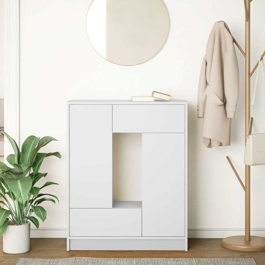 Sideboard with Drawers and Doors White 73x31x90 cm