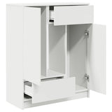 Sideboard with Drawers and Doors White 73x31x90 cm