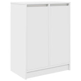 Shoe Cabinet White 57x34x76 cm Engineered Wood - Front View