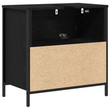 Bathroom Basin Cabinet with Drawers Black Oak 60x34.5x60 cm - Low Angle