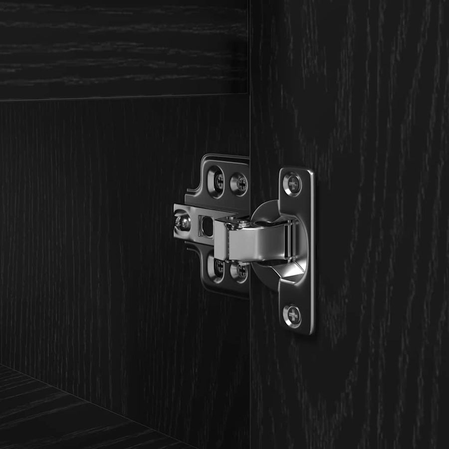 Basin Cabinet with Drawers Black Oak 90x34.5x60 cm