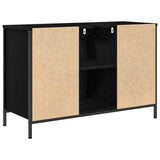 Basin Cabinet with Drawers Black Oak 90x34.5x60 cm - Low Angle