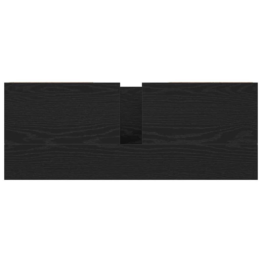 Basin Cabinet with Drawers Black Oak 90x34.5x60 cm